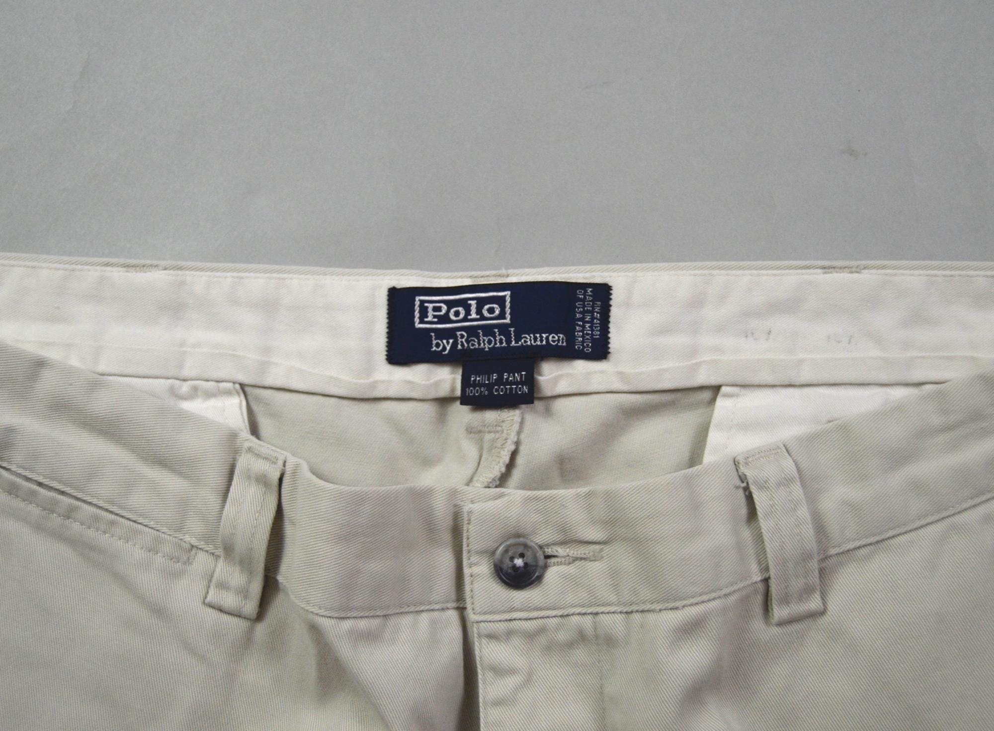 Vintage 1990s Size 37x28 Philip Pant Chinos by Polo Ralph Lauren