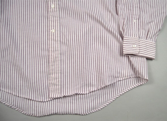 Vintage Red and White Stripe Oxford Shirt by Land… - image 3