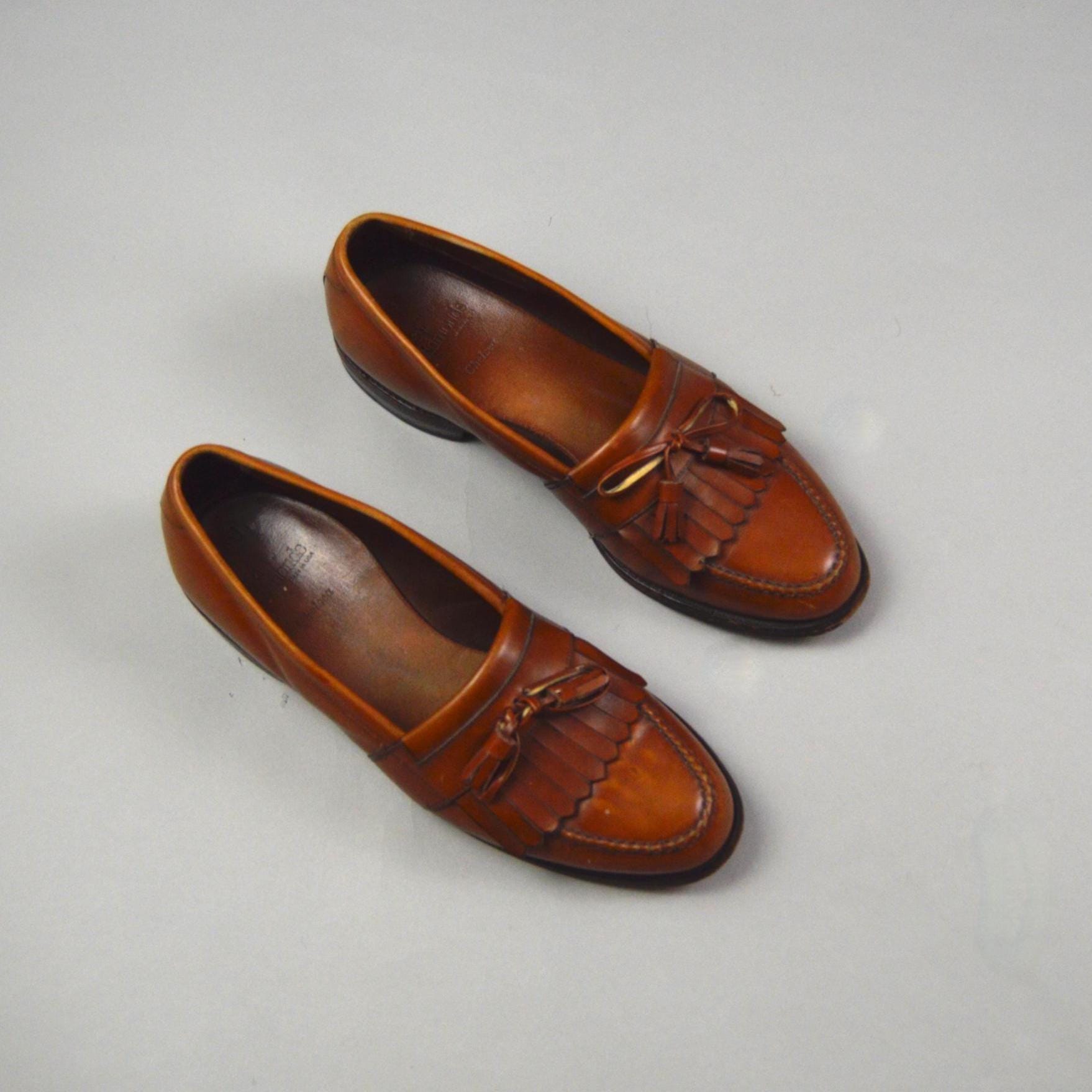 Vtg Allen Edmonds Concord Men\'s Walnut Tan Bicycle Toe Lace Up Men\'s 10.5D Allen Edmonds Wing Tip-Men main image 3