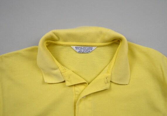 Vintage 1980s Yellow Cotton Polo by Brooks Brothe… - image 5