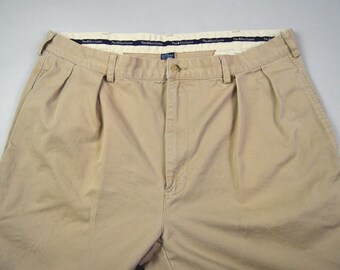 Vintage 1990s Size 38x28 Pleated Andrew Pant Chinos by Polo