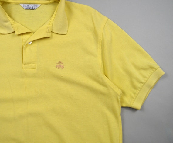 Vintage 1980s Yellow Cotton Polo by Brooks Brothe… - image 3