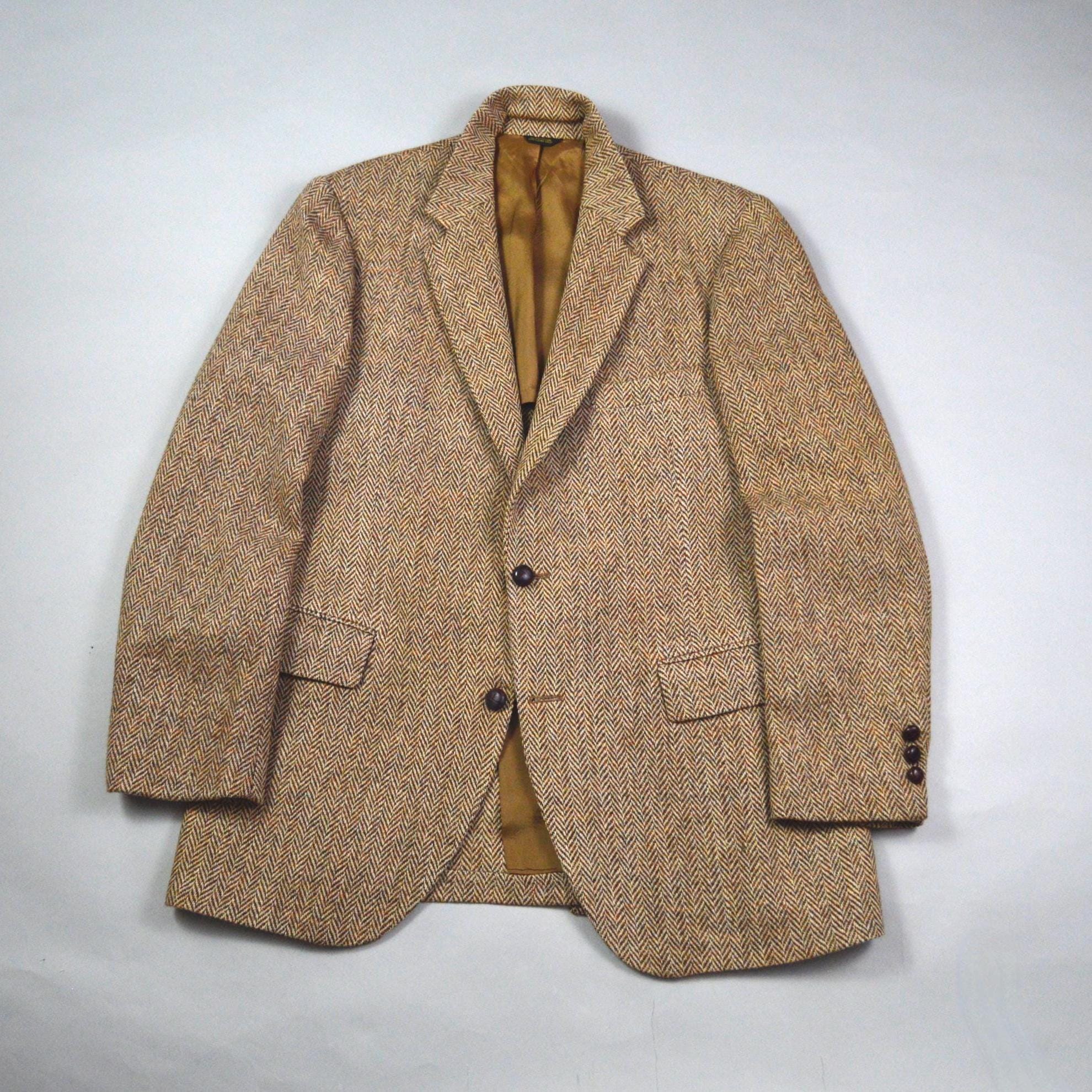 80s Herringbone Coat - Etsy