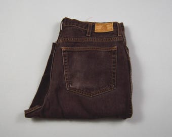 Vintage 1990s Size 34x28.5 Brown Jeans by Lands' End