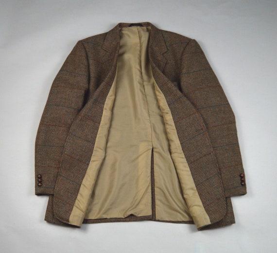 Vintage 1980s Brown Overcheck Tweed Sport Coat by… - image 4