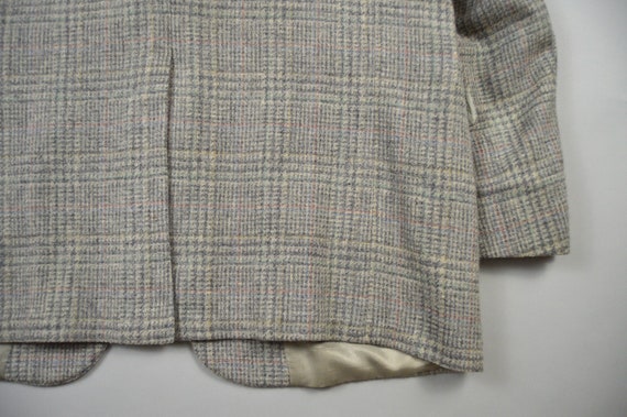 Vintage 1980s Light Gray POW Check Sport Coat Siz… - image 7