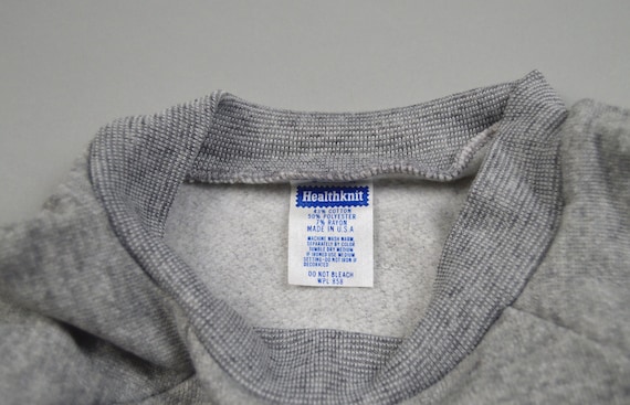 Vintage Deadstock 1980s Gray Raglan Sweatshirt by Healthknit