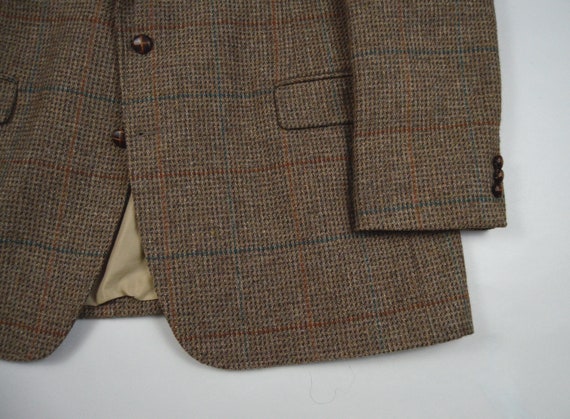 Vintage 1980s Brown Overcheck Tweed Sport Coat by… - image 2