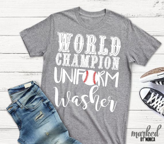 World Champion Uniform Washer Baseball MomHeat | Etsy
