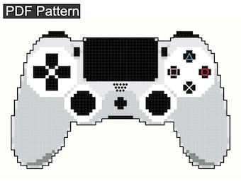 ゲームコントローラーのクロスステッチパターン
