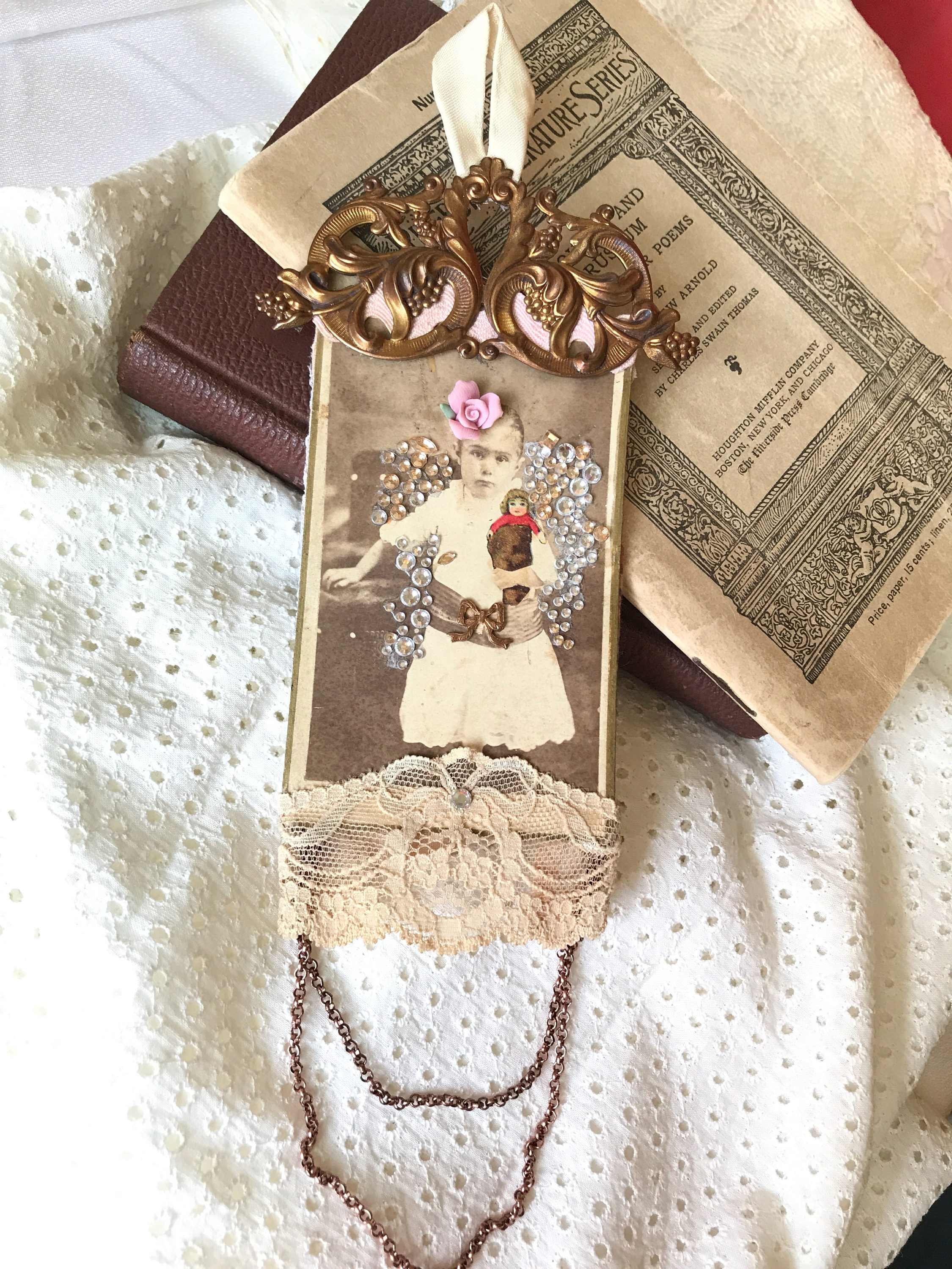 Vintage Photo Gift Tag, Vintage Photo Collage, Unique Gifts, Hang Tag