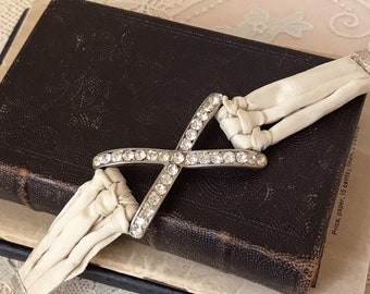 Vintage Rhinestone Buckle Bracelet, Cuff Bracelet, Gifts for Her, Bridal Jewelry,  Rhinestone Buckle, Forevermore Jewels