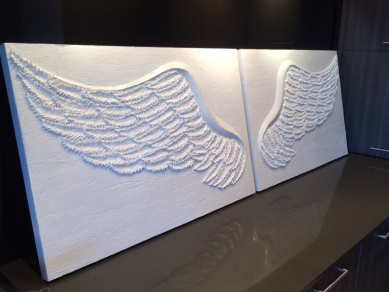 Angel Wings Wall Art Decor Etsy