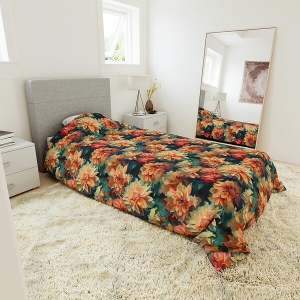 Dahlia Duvet Cover Etsy
