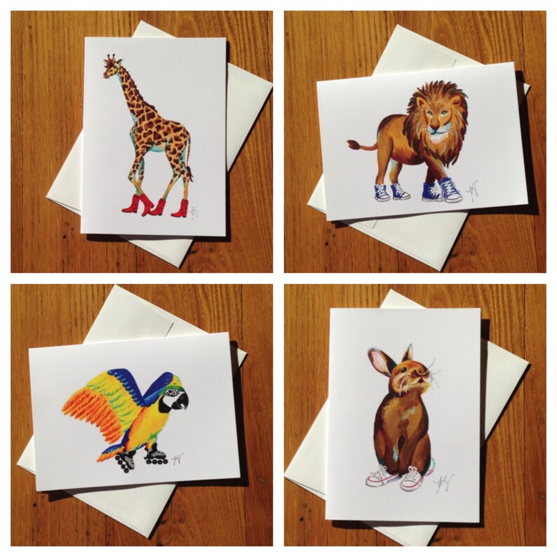 assortment-of-animal-greeting-cards-5-pack-of-cards-etsy