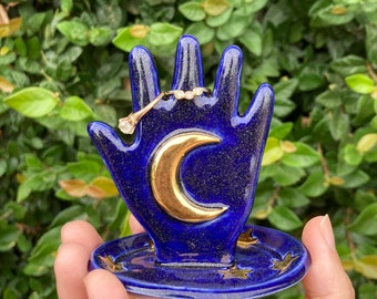Hand incense holders, ceramic hand, incense holders, incense burners, ceramic Palm, ceramic incense burners, ceramic crescent moon