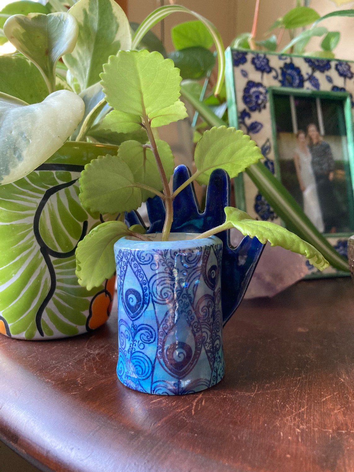 Hand pot ceramic hand jeweled hand planters handmade pots Etsy