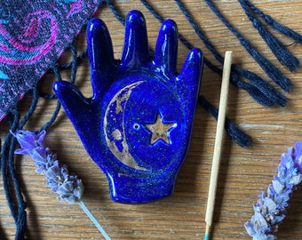 Hand incense holders, ceramic hand, incense holders, incense burners, ceramic Palm, ceramic incense burners, ceramic star, crescent moon