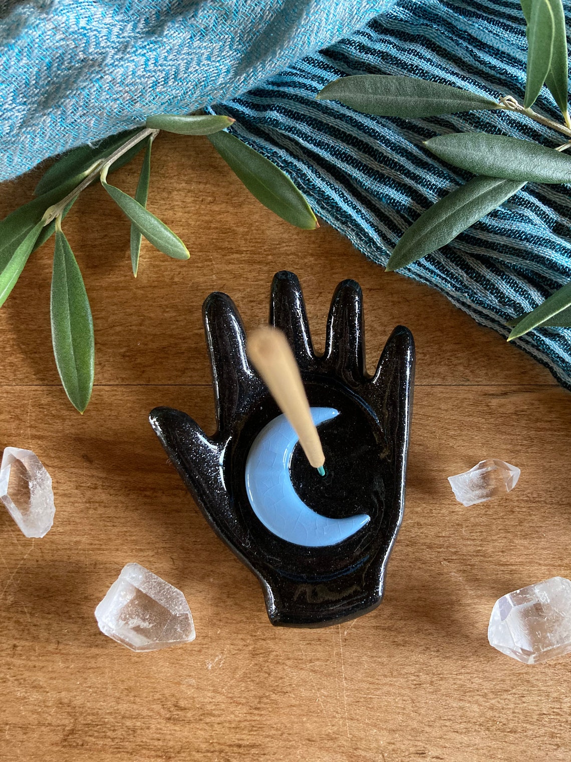 Black Hand incense holders ceramic hand incense holders Etsy