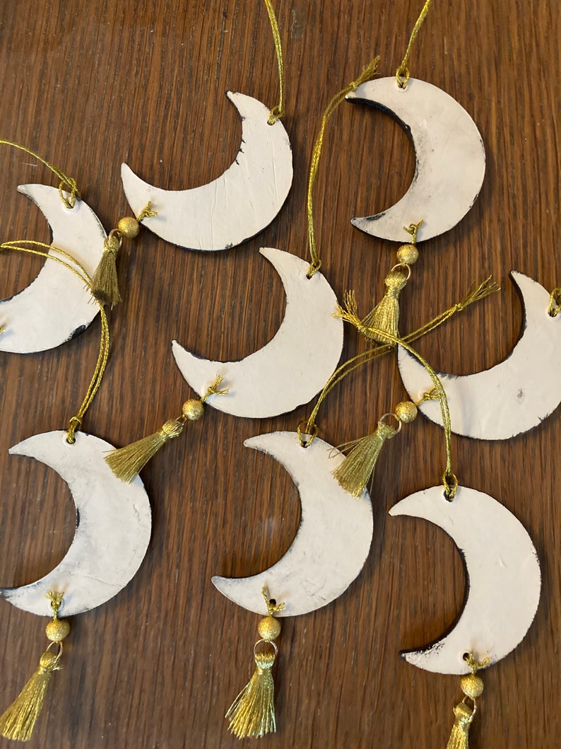 Crescent Moon Christmas Ornament 