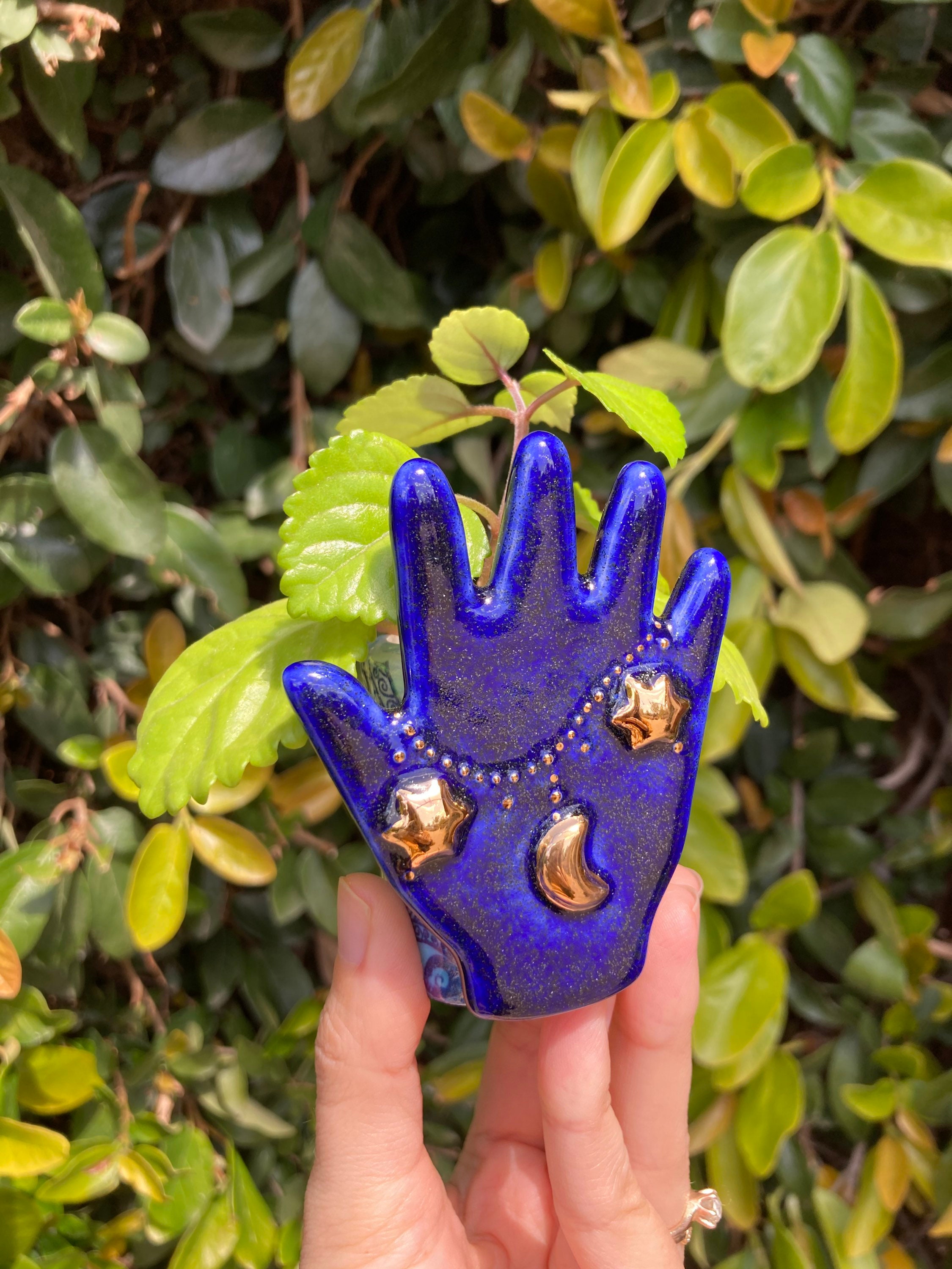 Hand pot ceramic hand jeweled hand planters handmade pots Etsy
