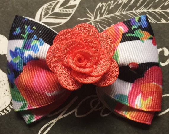 2" Floral Mini Bow