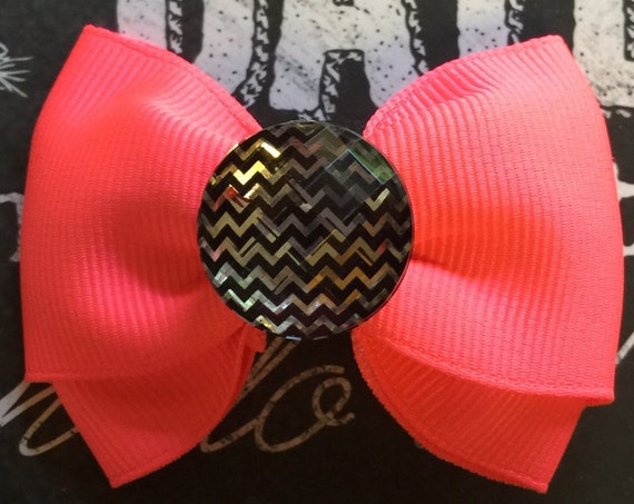 2" Hot Pink Mini Bow - Dog Bows - Bows for Girls - Neon Pink Bows- Pink Bows