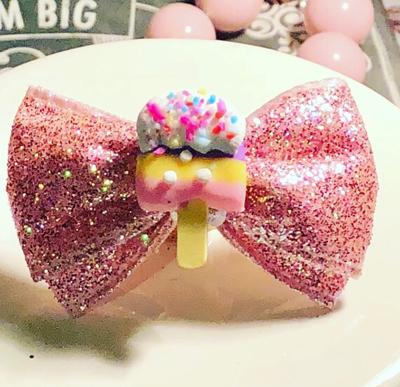2" Sprinkle Ice Cream Bar Mini Bow - Dog Bows - Hair Bows for Dogs - Pink Bows - Bows for Girls - Bows for Dogs