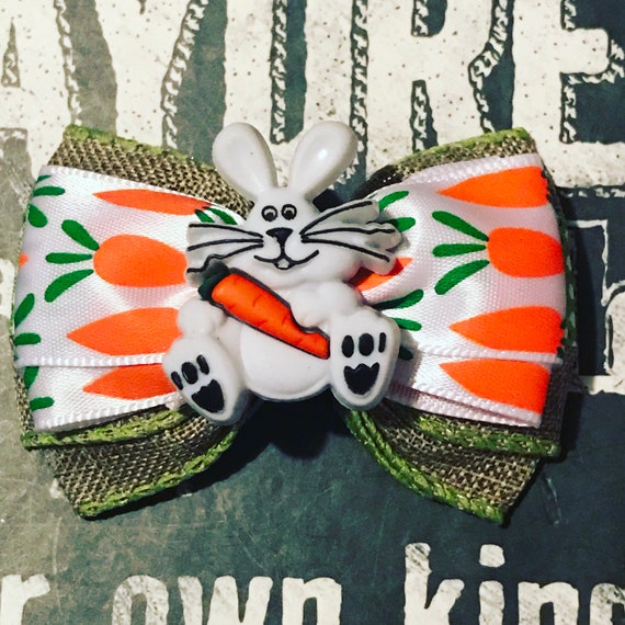 Easter Bunny 2" Mini Bow - Dog Bows - Spring - Bows for Girls - Baby Bows - Easter Bows - Spring Bows