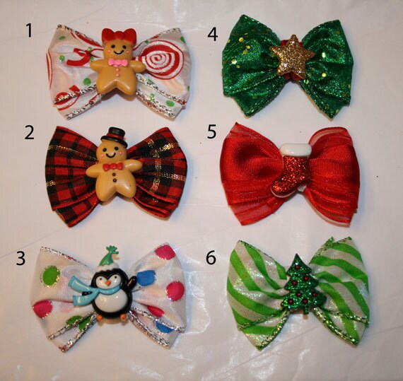 Mini Holiday Dog Bows