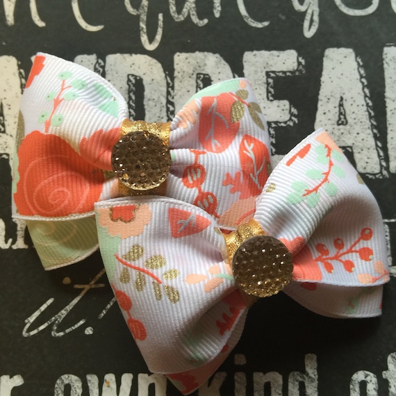 2" Floral Mini Bow Set