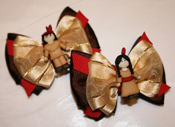 2" Thanksgiving Mini Bow Set - Bows for Fall - Bows for Thanksgiving - Bows for Girls - Dog Bows