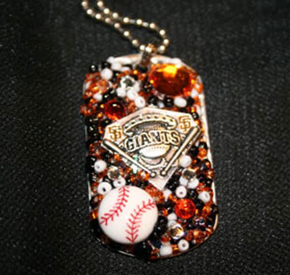 NEW - SF Giants Inspired Bling Embellished Necklace