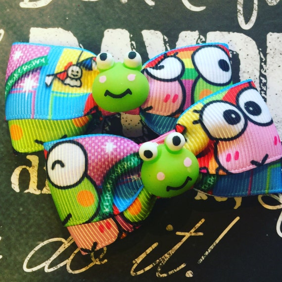 2" Froggy Mini Bow Set