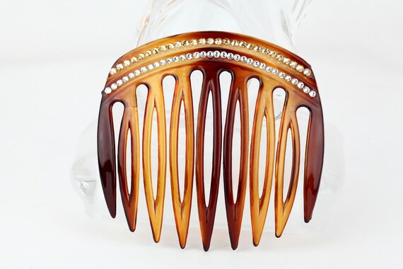 Swarovski Crystal French Twist Hair Combs Black Or Brown Etsy