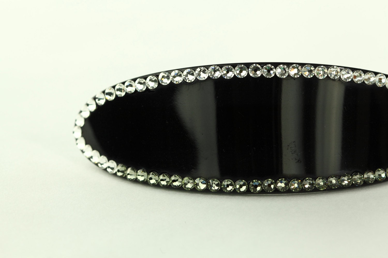 Spark*l Oval Barrette Hair Clip with Swarovski crystals Swarovski Crystal Oval Snap Clip Barrette – Jannuzzi main image 3
