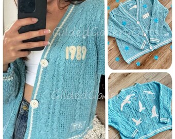 Taylor Version Cardigan | Holiday Knitted Sweater Folklore Eras Tour | Speak Now Lover 1989 Inspired Merch | Gift For Her Sister Girlfriend