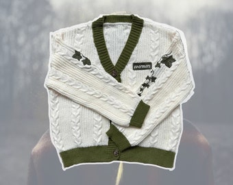 Suéter Evermore Cardigan / Cárdigan de punto de folclore navideño / Amante 1989 inspirado / Regalo para su hermana novia / Versión Taylor