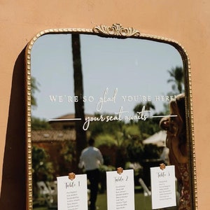 Wedding Seating Chart Header | We're So Glad You're Here | Your Seat Awaits