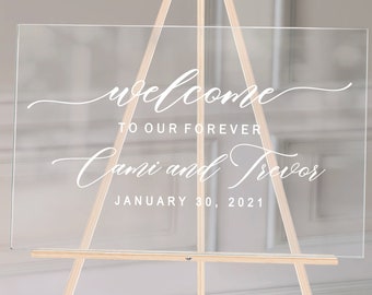 Welcome To Our Forever | Wedding Sign Decal - Wedding Décor - DIY Wedding Decals - Welcome Wedding Decal - Wedding Vinyl