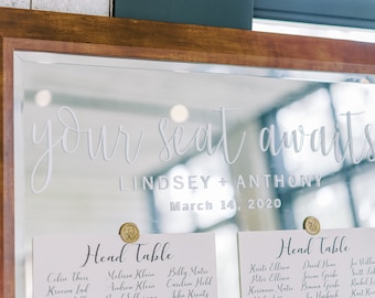Wedding Sign Decal - Wedding Decor - DIY Wedding Decals - Welcome Wedding Decal - Wedding Vinyl - Your Seat Awaits
