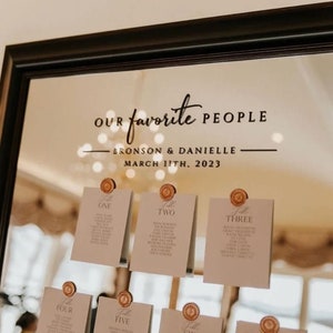 Our Favorite People | Wedding Sign Decal | Wedding Decor | DIY Wedding Decals | Welcome Wedding Decal | Wedding Vinyl | Vertical Design