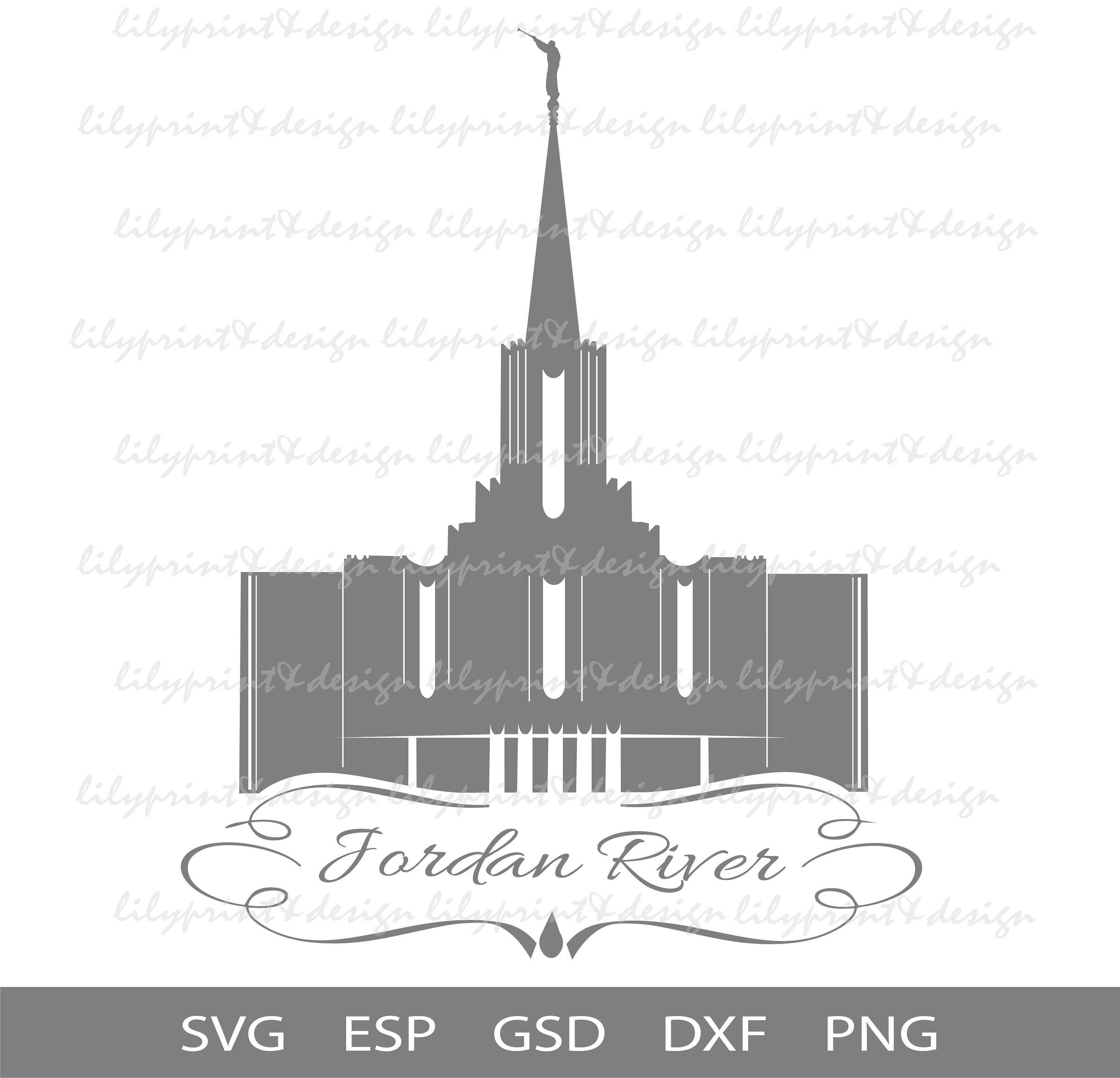 LDS Temple SVG Vinyl Design Jordan River Temple svg dxf Etsy