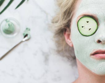 FACIAL MASK // 'Refresh' Anti-Aging Green Tea & Seaweed Clay Mask - - - Vegan ∙ Organic ∙ 100% Natural