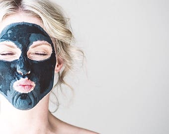 FACIAL MASK // 'Detox' Skin-Clearing Activated Charcoal & Tea Tree Mask - - - Vegan ∙ Organic ∙ 100% Natural