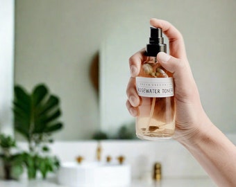 ROSEWATER TONER // Facial Toner. Face Mist - - - Vegan ∙ Organic ∙ 100% Natural