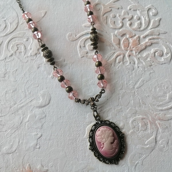 Collier Victorien Romantique – Style Antique Rétro – Laiton Or Antique - Art Nouveau – Mariage Bohème - Shabby Chic