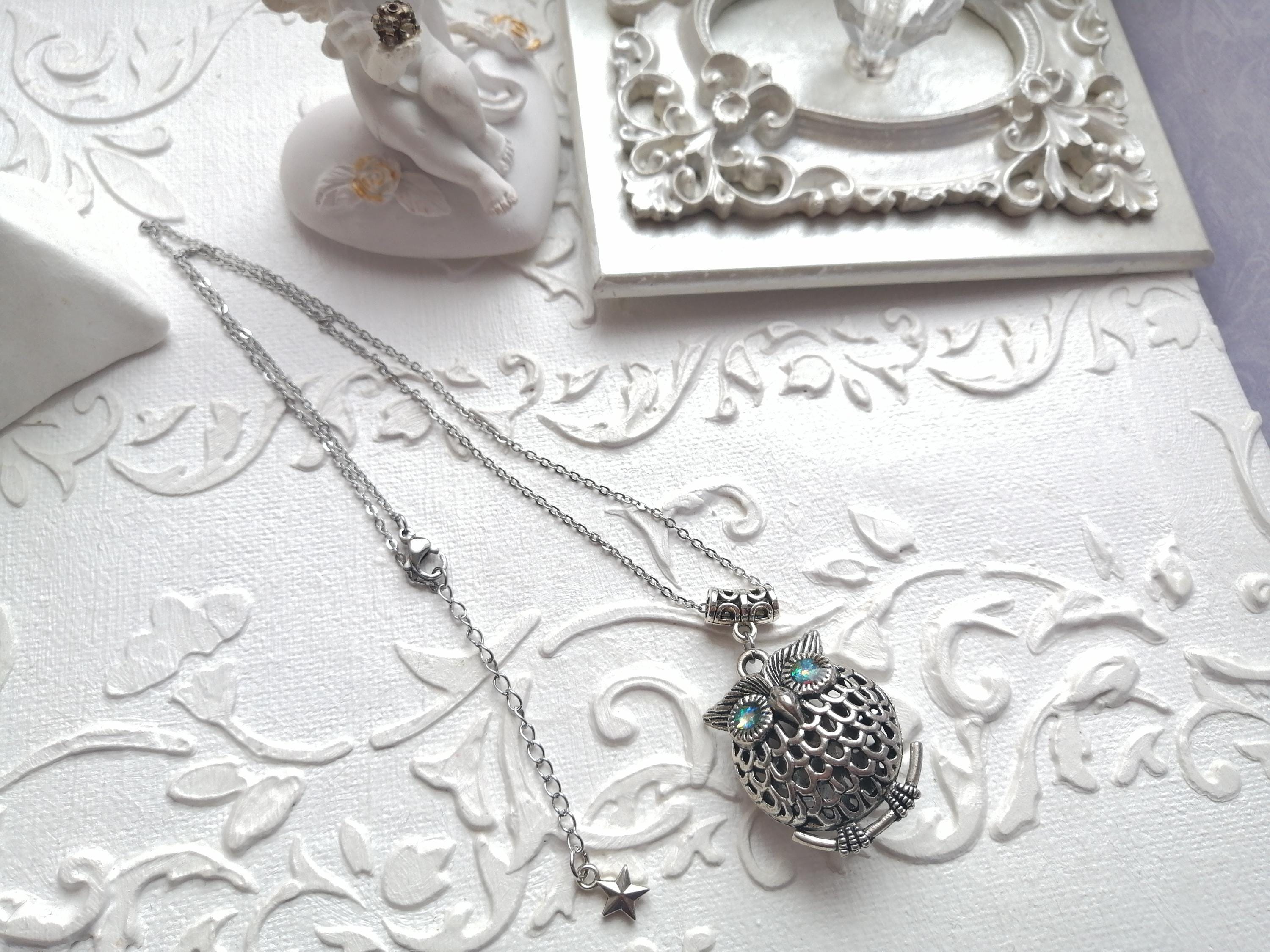 Collier Hibou, collier chouette, collier symbole de sagesse, Bijoux homme, Bijoux femme, collier got