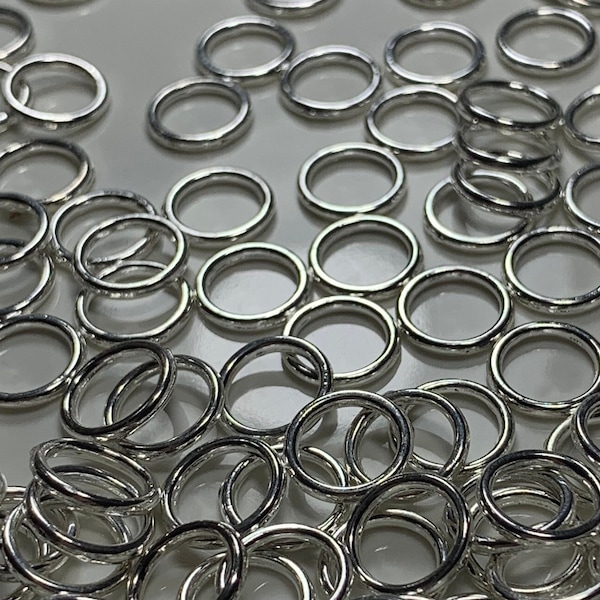 Silver Rings Stitch Marker Set - 10-30 pcs - For Needles Up To 6mm (Size 10 US)
