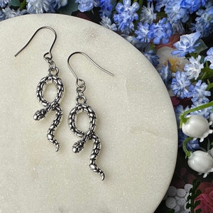 Textured Snake Earrings